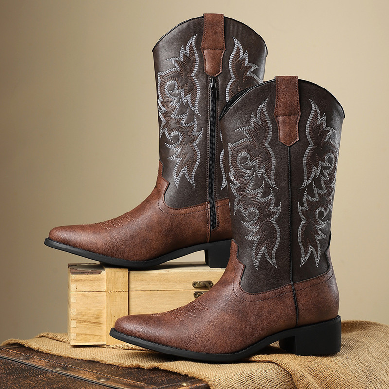 NEW Men High Boots Embroidery  - Embroidery Garments review and price